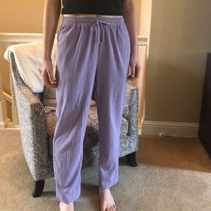 Alfred dunner purple loose straight leg pants